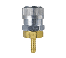 3R5705 ZSi-Foster Quick Disconnect 3FRL Series 1/2" Automatic Socket - 3/8" ID - Hose Stem - Brass/Steel
