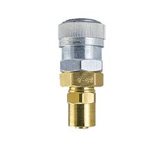 3RSD13 ZSi-Foster Quick Disconnect 3FRL Series 1/2" Automatic Socket - 3/8" ID x 13/16" OD - Reusable Hose Clamp - Brass/Steel