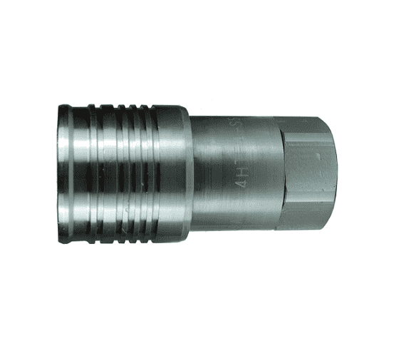 6HTBF6-SS Dixon 316 Stainless Steel HT-Series Quick Disconnect 3/4" ISO16028 Flushface Interchange Hydraulic Coupler - 3/4"-14 Female BSPP