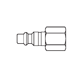 B43 Eaton 400/4000 Series Male Plug 3/8-18 Female NPTF Pneumatic Quick Disconnect Coupling - Brass