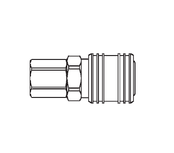 500 Eaton 500 Series Female Socket 3/8-18 Female NPTF End Connection Pneumatic Quick Disconnect Coupling Brass
