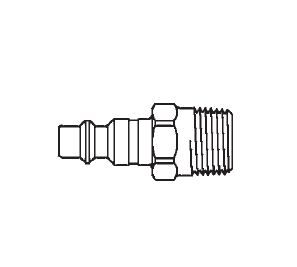 B42 Eaton 400/4000 Series Male Plug 3/8-18 Male NPTF Pneumatic Quick Disconnect Coupling - Brass