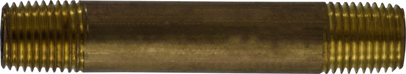 40023 (40-023) Midland Lead Free Schedule 40 Seamless Nipple - 1/4" Diameter - 2-1/2" Length - Red Brass