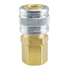 4204W ZSi-Foster Quick Disconnect 1-Way Manual Socket - 3/8" FPT - Female Thread - For Water, Brass/SS, Buna-N Seal