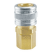 4204H ZSi-Foster Quick Disconnect 1-Way Manual Socket - 3/8" FPT - Female Thread - For Heat, Viton Seal, Brass/Steel