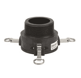 400B Banjo Polypropylene Cam Lever Coupling - Part B - 4" Female Coupler with 3 Arms x 4" Male NPT - 75 PSI - Gasket: EPDM