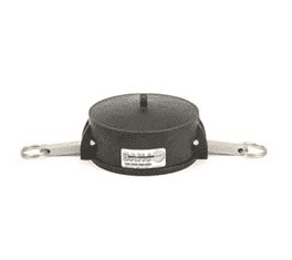 400CAP Banjo Polypropylene Cam Lever Coupling - 4" Cap - Male Adapter with Two Arms - 50 PSI - Gasket: EPDM