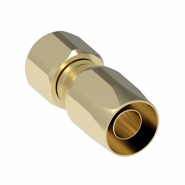 401-4B Aeroquip by Danfoss | Female SAE 45° Swivel 100R5 Reusable Hose Fitting (3 Piece) | -04 Female SAE 45° Swivel x -04 Reusable Hose End | Brass
