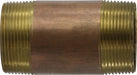 40181 (40-181) Midland Lead Free Schedule 40 Seamless Nipple - 2-1/2" Diameter - 3" Length - Red Brass