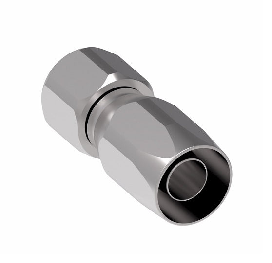 401-4S Aeroquip by Danfoss | Female SAE 45° Swivel 100R5 Reusable Hose Fitting (3 Piece) | -04 Female SAE 45° Swivel x -04 Reusable Hose End | Steel