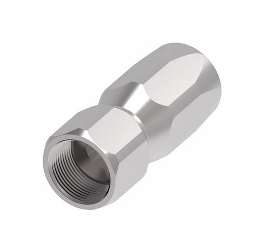 411-6-4S Aeroquip by Danfoss | Female 37° JIC Swivel 100R5 Reusable Hose Fitting (3 Piece) | -06 Female 37° JIC Swivel x -04 Reusable Hose End | Steel