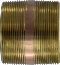 40220 (40-220) Midland Lead Free Schedule 40 Seamless Nipple - 4" Diameter - 2-7/8" (Close) Length - Red Brass