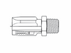 403R-2 Couplamatic Reusable Coupling - R1 & R2 Reusables - NPTF - Male Solid - 1/4" Hose ID - 1/4-18 Thread Size (for 100R2 Thin Hose)