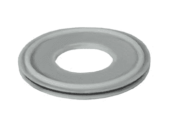 40MPF-XW100 Dixon 1" Silicone Flanged Sanitary Clamp Gasket - White