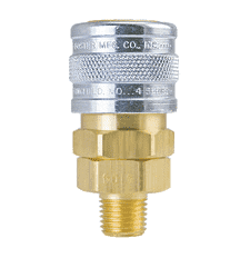 BL4504 ZSi-Foster Quick Disconnect 1-Way Manual Socket - 1/2" MPT - Male Thread - Ball Lock, Brass/Steel