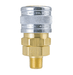 4104H ZSi-Foster Quick Disconnect 1-Way Manual Socket - 1/4" MPT - Male Thread - For Heat, Viton Seal, Brass/Steel
