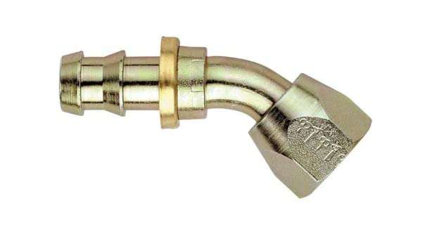 FBM1440 Eaton Aeroquip® -08 SOCKETLESS™ S.A.E. 37° (JIC/AN) Swivel 45° Elbow Fitting - Steel