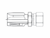 424R-2 Couplamatic Reusable Coupling - R1 & R2 Reusables - JIC 37° - Female Swivel - 1/4" Hose ID - 7/16x20 Thread Size (for 100R2 Thin Hose)