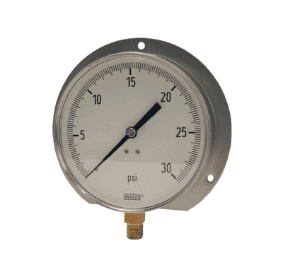 4277776-0003 Dixon Contractor Pressure Gauge - 4-1/2" Face, 1/4" Lower Mount - 0-60 PSI