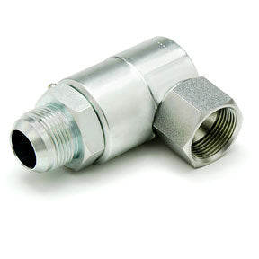 9SS12MJ12XFJS12-NI-ETP by Super Swivel | 8965-NI-ETP | 1-1/16-12 Male 37° JIC x 1-1/16-12 Female 37° JIC Swivel Nut | 0.460" Through Hole | 90° Elbow | Electroless Nickel | Extreme Viton® Seal