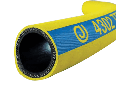 4302-0075-050 by Jason Industrial | 4302 Series | Textile Reinforced Air Hose | 400 PSI | 3/4" ID | 1.18" OD | Bright Yellow | Nitrile | 50ft