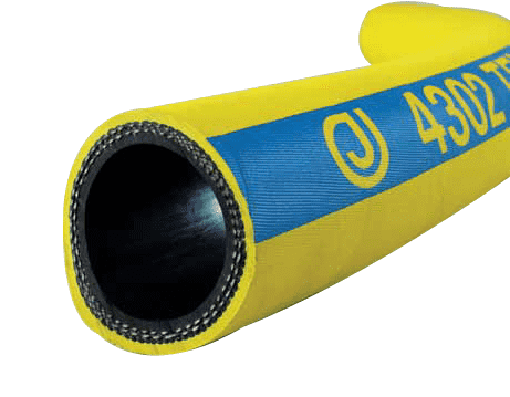 4302-0200-050 by Jason Industrial | 4302 Series | Textile Reinforced Air Hose | 400 PSI | 2" ID | 2.64" OD | Bright Yellow | Nitrile | 50ft