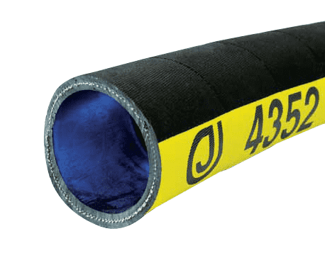 4352-0500-100 Jason Industrial 4352 Rubber 2-Ply Water Discharge Hose - Black - 150 PSI - 5" ID - 5.51" OD - 100ft