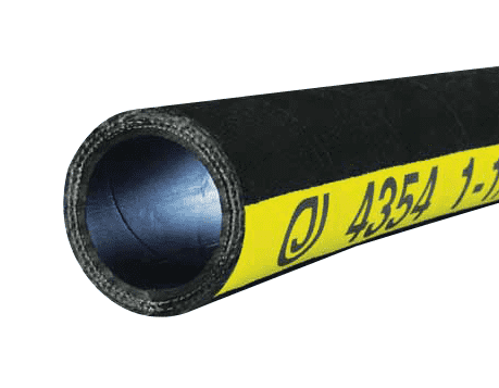 4354-0150-100 Jason Industrial 4354 Rubber 4-Ply Water Discharge Hose - Black - 250 PSI - 1-1/2" ID - 2.00" OD - 100ft