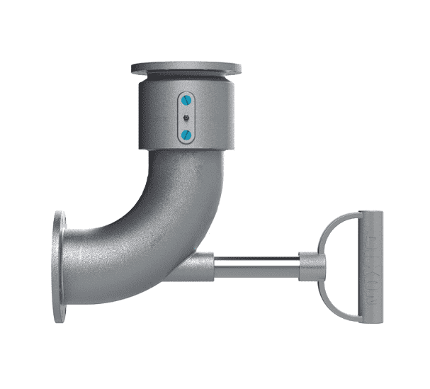 43HTFTFLAL00000 Dixon Aluminum Loading Arm Swivel - Style 30 Long Radius, with Handle - 4" TTMA x 4" TTMA Flanges (Buna Seals)