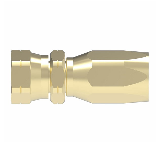 4401-6B Aeroquip by Danfoss | Female SAE 45° Swivel 100R5 Reusable Hose Fitting (2 Piece) | -06 Female SAE 45° Swivel x -06 Reusable Hose End | Brass