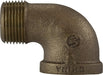 44168 (44-168) Midland 90° Street Elbow Fitting - 2" Male Pipe x 2" Female Pipe - Bronze