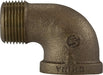44165 (44-165) Midland 90° Street Elbow Fitting - 1" Male Pipe x 1" Female Pipe - Bronze