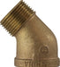 44206 (44-206) Midland 45° Street Elbow Fitting - 1-1/4" Male Pipe x 1-1/4" Female Pipe - Bronze