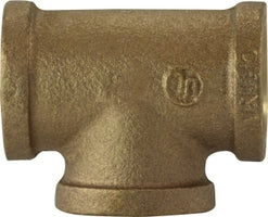44253 (44-253) Midland Tee Fitting - 1/2" Female Pipe x 1/2" Female Pipe x 1/2" Female Pipe - Bronze