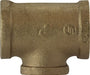 44298 (44-298) Midland Reducing Branch Tee Fitting - 1" Female Pipe x 1" Female Pipe x 3/4" Female Pipe - Bronze