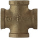 44396 (44-396) Midland Cross Fitting - 1-1/4" Female Pipe x 1-1/4" Female Pipe x 1-1/4" Female Pipe x 1-1/4" Female Pipe - Bronze