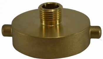 444006 (444-006) Midland Fire Hose Fitting - Hydrant Adapter - 2-1/2" Female NST x 1-1/2" Male NST- Brass