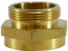 444023 (444-023) Midland Fire Hose Fitting - Hex Adapter - 1-1/2" Female NPT x 1-1/2" Male NPSH - Brass