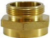 444020 (444-020) Midland Fire Hose Fitting - Hex Adapter - 1-1/2" Female NST x 1-1/2" Male NPT - Brass