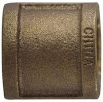 44412 (44-412) Midland Coupling Fitting - 3/8" Female Pipe x 3/8" Female Pipe - Bronze