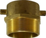 444113 (444-113) Midland Fire Hose Fitting - Male Swivel Adapter with Lugs - 2-1/2" Female NST x 3" Male NPT - Brass