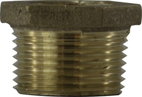 44505LF (44-505LF) Midland Lead Free Hex Bushing - 1/2" Female Pipe x 3/8" Male Pipe - Bronze