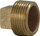 44658 (44-658) Midland Cored Square Head Plug - 2" Male Pipe - Bronze