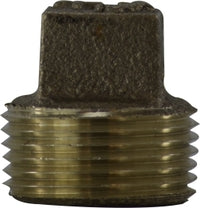 44673LF (44-673LF) Midland Lead Free Solid Square Head Plug - 1/2" Male Pipe - Bronze
