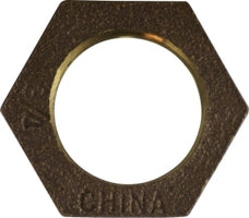 44705 (44-705) Midland Hex Locknut - 1" Female Pipe - Bronze