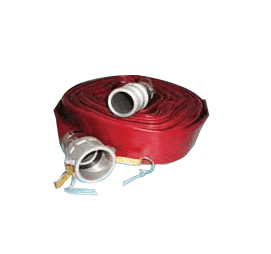 4504-2000-050CE by Jason Industrial | 4504 Series | Water Discharge Hose Assembly | 115 PSI | 2" ID | 2" Aluminum Cam Lock (C x E) | Wine Red | PVC | 50ft