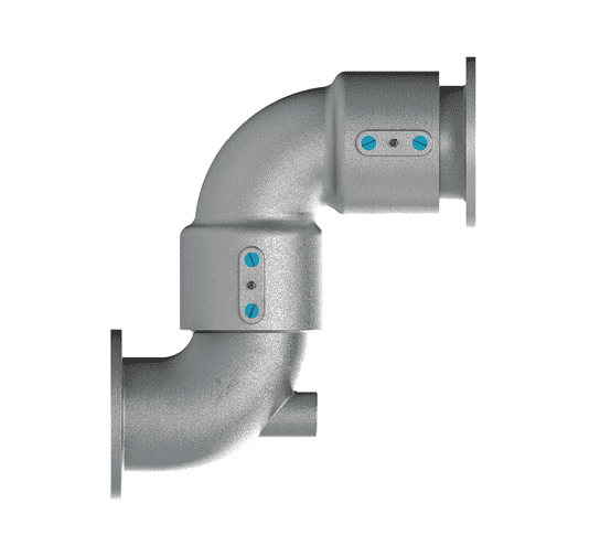 450TFXTFAL00000 Dixon Aluminum Loading Arm Swivel - Style 50 Long Radius, without Handle - 4" TTMA x 4" TTMA Flanges (Buna Seals)