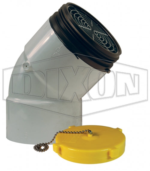 ADH45M60F Dixon Dry Fire Hydrant Male Adapter - 45° - 6" Male NST(NH) - Hardcoat Aluminum & PVC