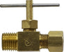 709101-0404 Midland Lead Free Needle Valve - 1/4" Compression x 1/4" Male Pipe - Brass