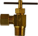 709103-0404 Midland Lead Free 90° Angle Needle Valve - 1/4" Compression x 1/4" Male Pipe - Brass